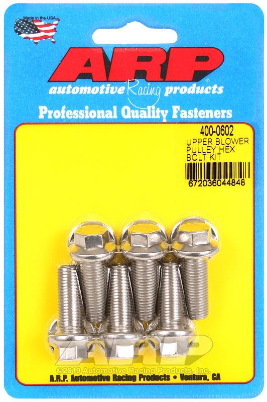 ARP Upper blower pulley SS hex bolt kit