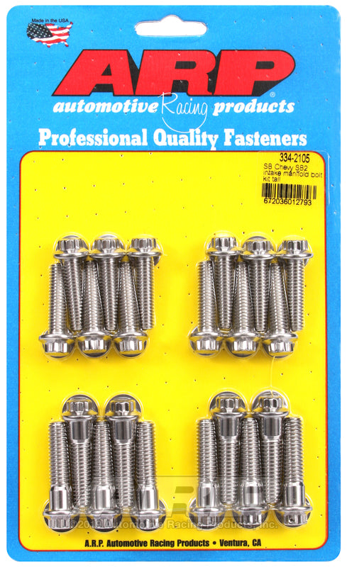 ARP SB Chevy SB2 intake manifold bolt kit tall