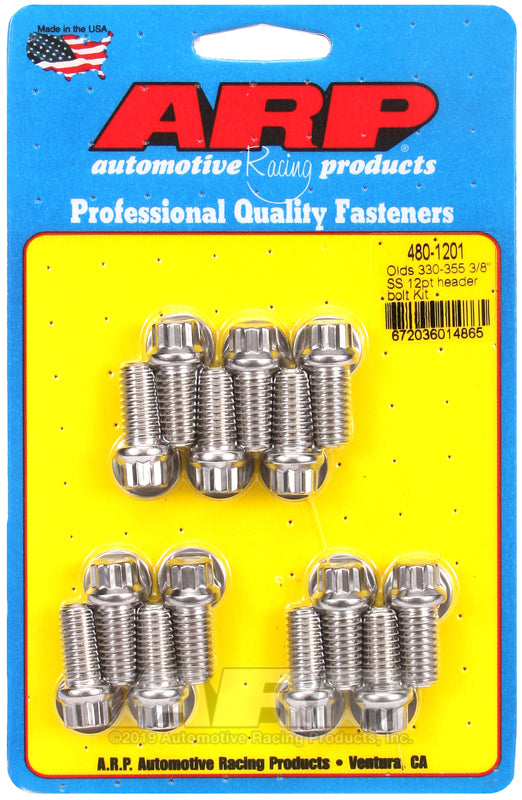 ARP Olds 330-455 3/8in SS 12pt header bolt kit