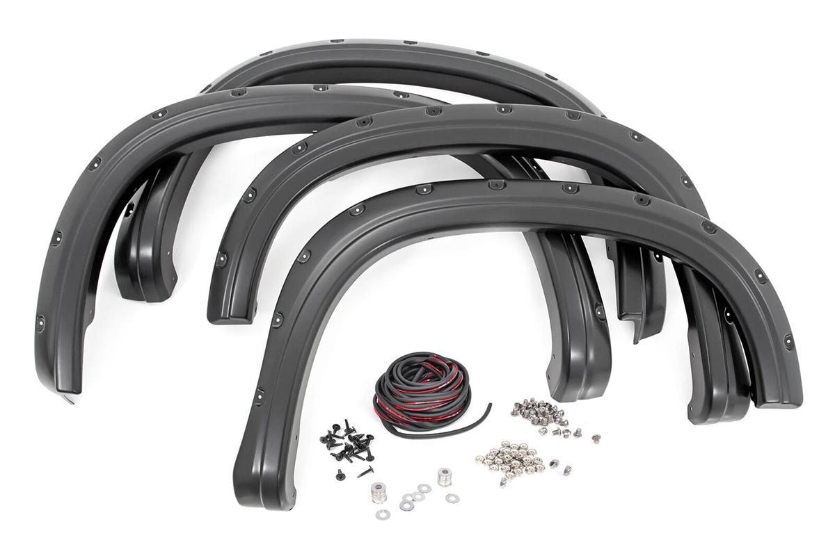 Rough Country Pocket Fender Flare Set w Rivets for 88-98 GMC Chevrolet Suburban