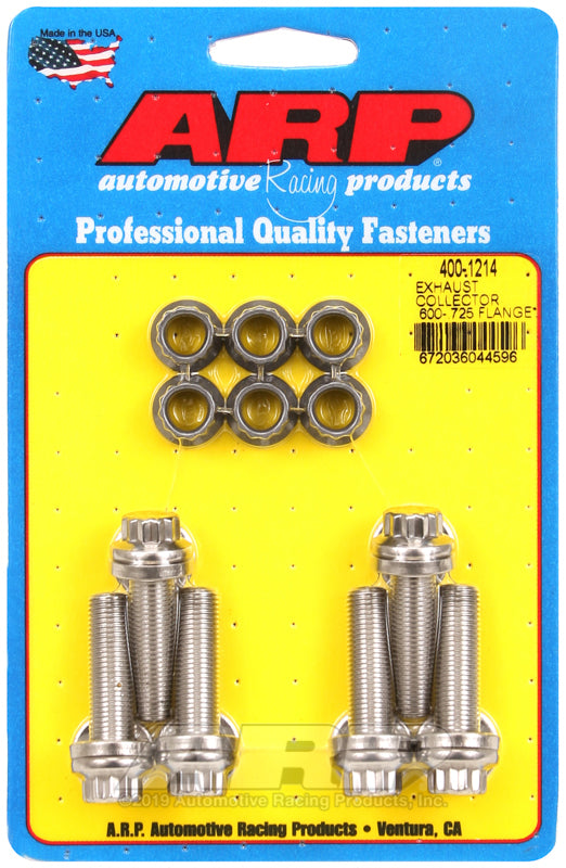ARP Exhaust collector .600-.725 flange bolt kit