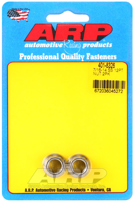 ARP 7/16-14 SS 12pt nut kit