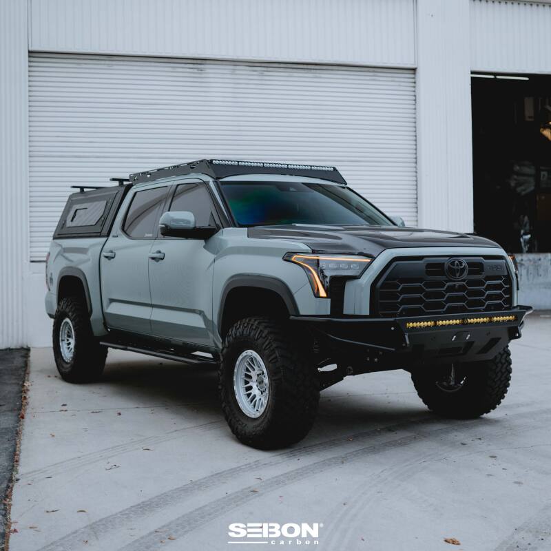 Seibon 22-24 Toyota Tundra / 23-24 Toyota Sequoia RR-Style Carbon Fiber Hood