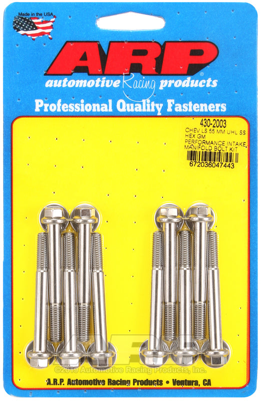 ARP Chevy LS 55mm UHL hex GM Performance intake manifold bolt kit
