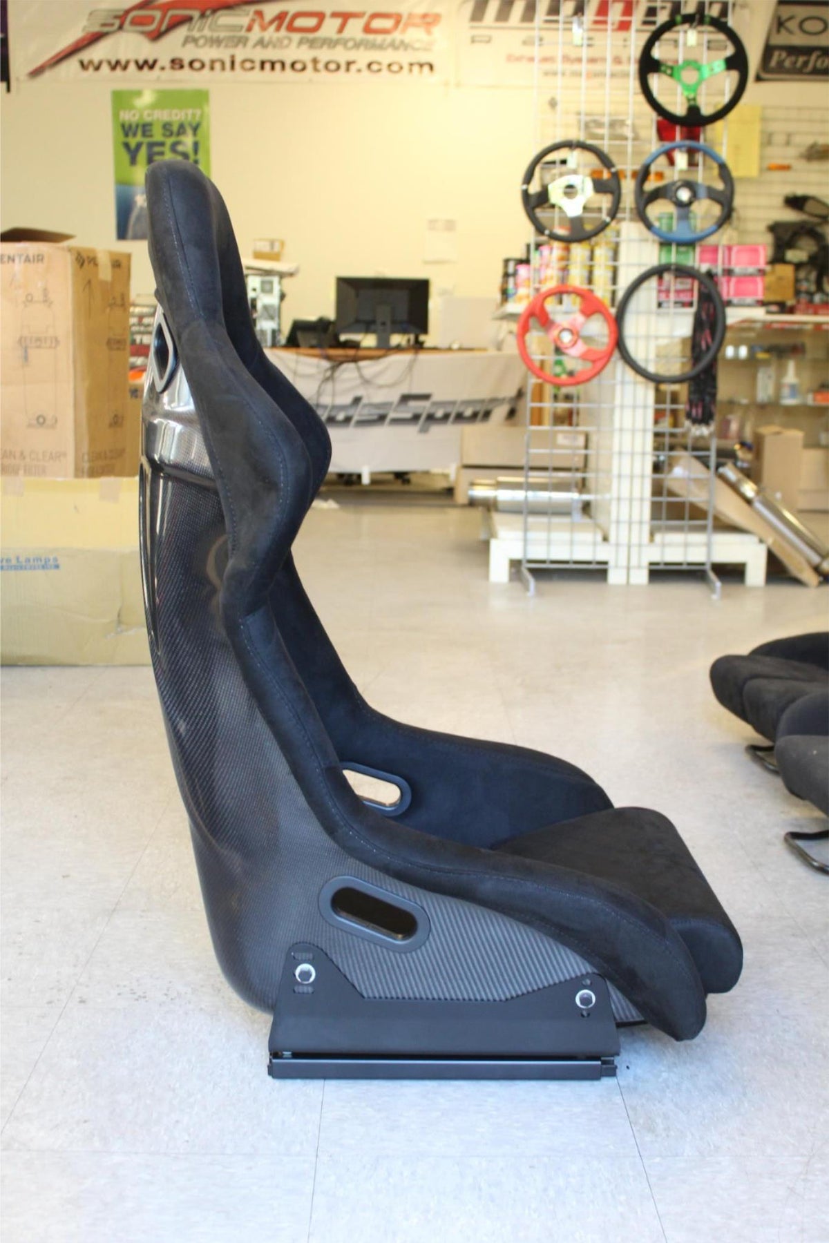 SNC Tuning Z2 Full Bucket Racing Seat Black Suede - Carbon Fiber Shell