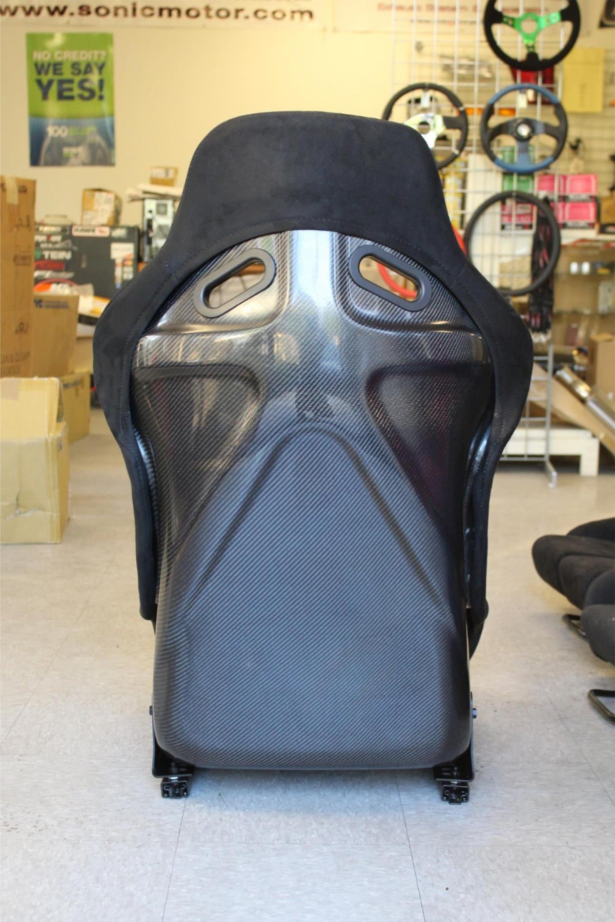 SNC Tuning Z2 Full Bucket Racing Seat Black Suede - Carbon Fiber Shell