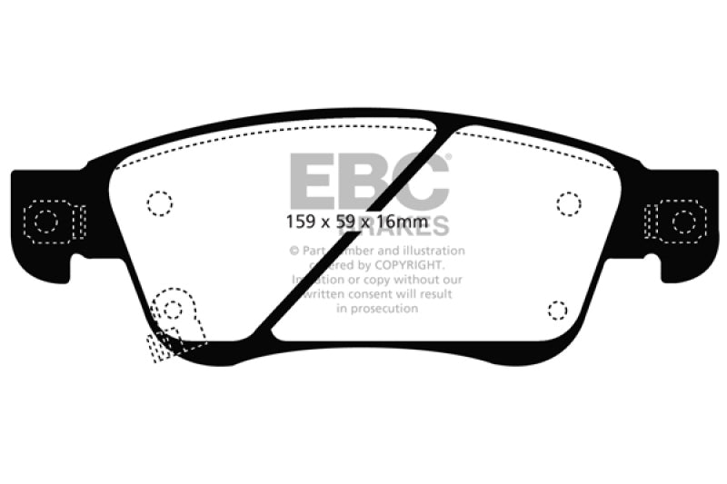 EBC 11-13 Infiniti G25 2.5 Redstuff Front Brake Pads