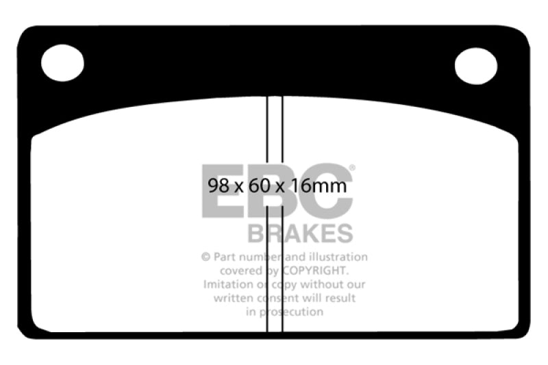 EBC 66-68 Volvo 140 1.8 Yellowstuff Front Brake Pads