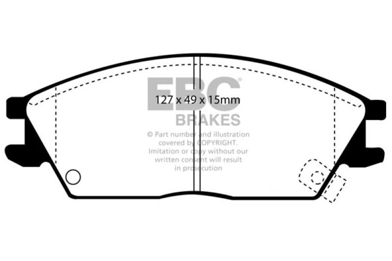 EBC 95-99 Hyundai Accent Greenstuff Front Brake Pads