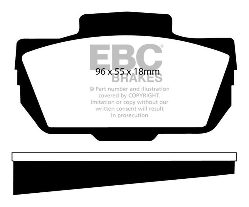 EBC 66-67 Saab Sonnet 0.8 Yellowstuff Front Brake Pads