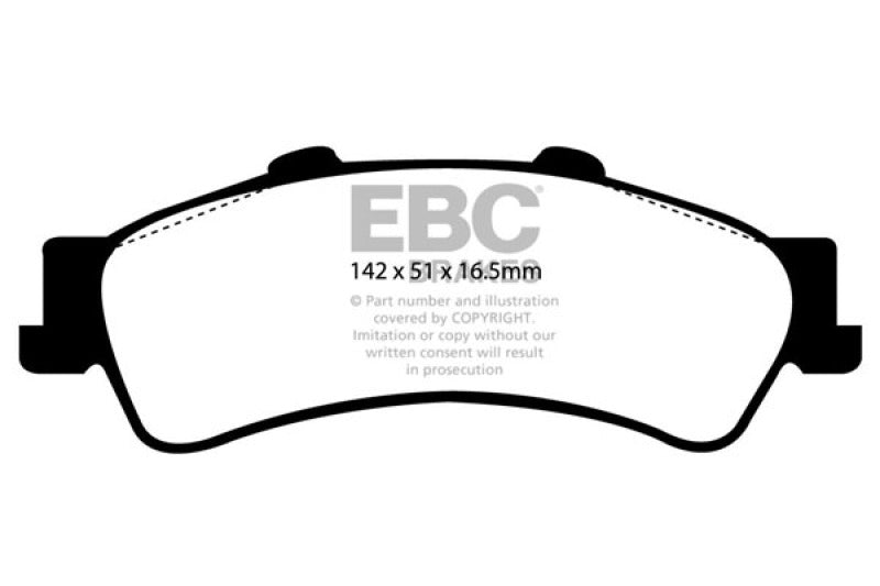 EBC 01-05 Cadillac Deville 4.6 HD Yellowstuff Rear Brake Pads