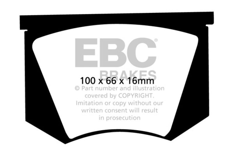 EBC 64-66 Ac Cobra 7.0 Redstuff Rear Brake Pads