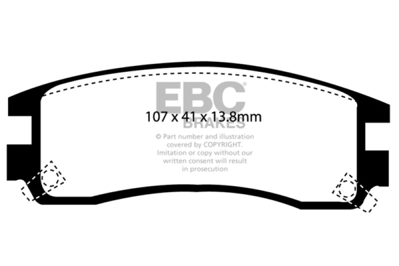EBC 94-95 Buick Regal 3.1 Redstuff Rear Brake Pads