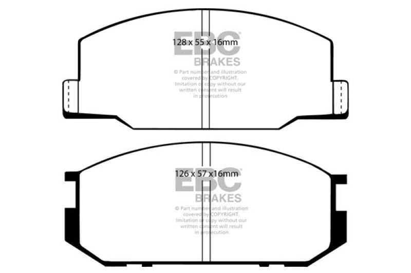 EBC 85-90 Lotus Esprit 2.2 Redstuff Front Brake Pads