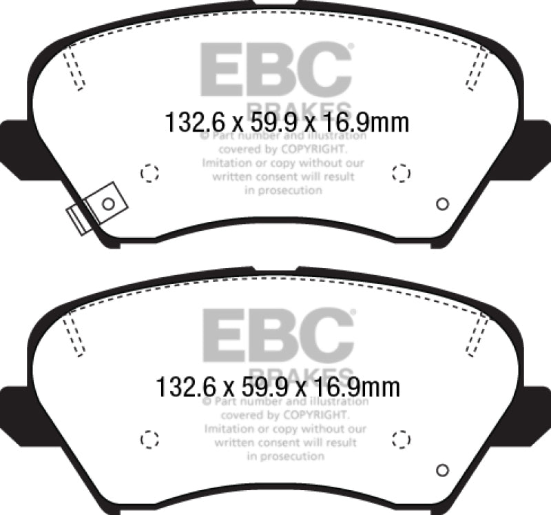 EBC 2017 Hyundai Elantra GT 2.0L Greenstuff Front Brake Pads