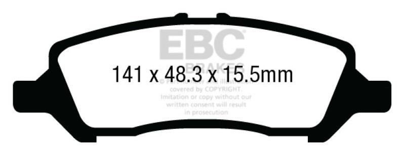 EBC 12+ Dodge Dart 1.4 Turbo Greenstuff Rear Brake Pads