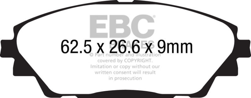 EBC 14+ Mazda 3 2.0 (Japan Build) Redstuff Front Brake Pads