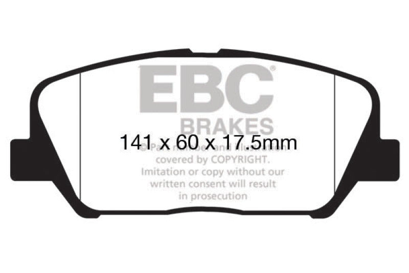 EBC 12-15 Hyundai Veloster 1.6 Turbo Yellowstuff Front Brake Pads