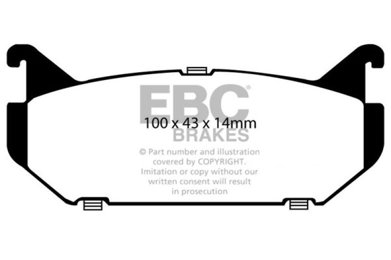 EBC 93-97 Ford Probe 2.0 16v Greenstuff Rear Brake Pads