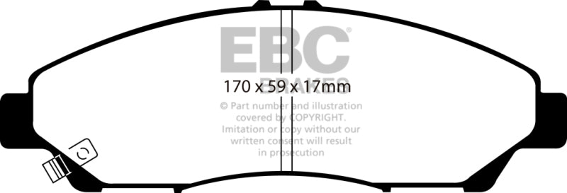 EBC 14+ Acura RLX 3.5 Hybrid Redstuff Front Brake Pads