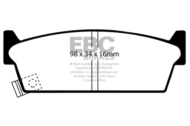EBC 90-93 Infiniti M30 3.0 Greenstuff Rear Brake Pads