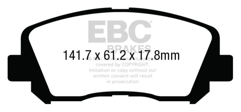 EBC 15+ Chrysler 200 2.4 Redstuff Front Brake Pads