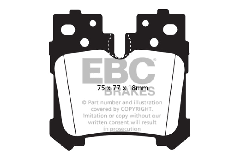 EBC 07+ Lexus LS460 4.6 Greenstuff Rear Brake Pads