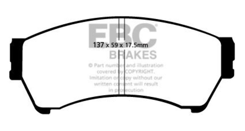 EBC 06-07 Mazda 6 2.3 Redstuff Front Brake Pads
