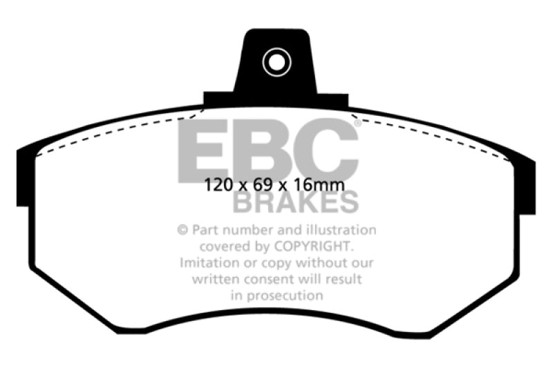 EBC 84-87 Audi 4000 1.8 Greenstuff Front Brake Pads