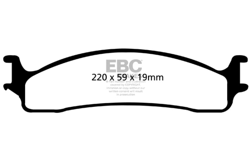 EBC 06-11 Dodge Ram 1500 Mega Cab 2WD Yellowstuff Front Brake Pads