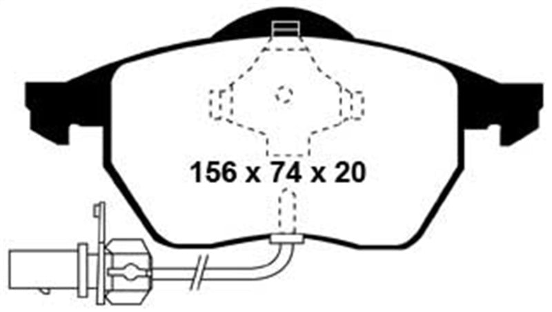 EBC 99-01 Audi A4 1.8 Turbo (B5) Yellowstuff Front Brake Pads