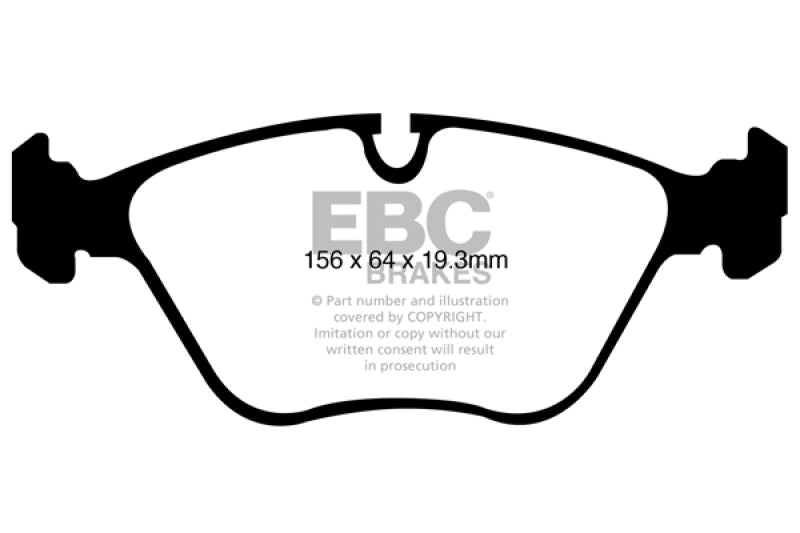 EBC 10-14 BMW X5 4.4 Twin Turbo (50) Redstuff Front Brake Pads