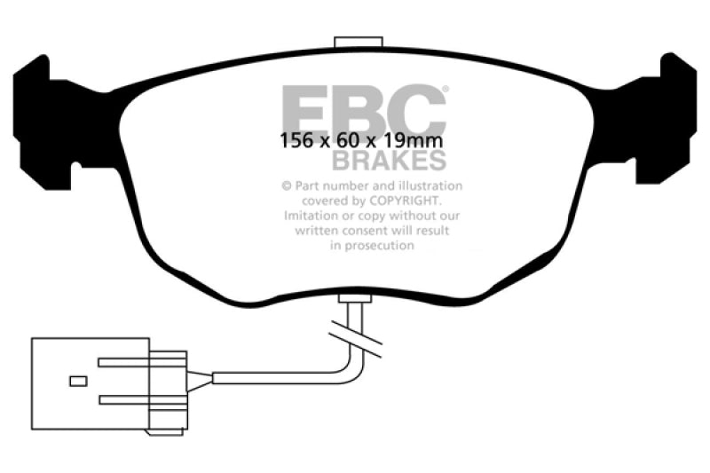 EBC 98-99 Ford Contour 2.5 SVT Redstuff Front Brake Pads