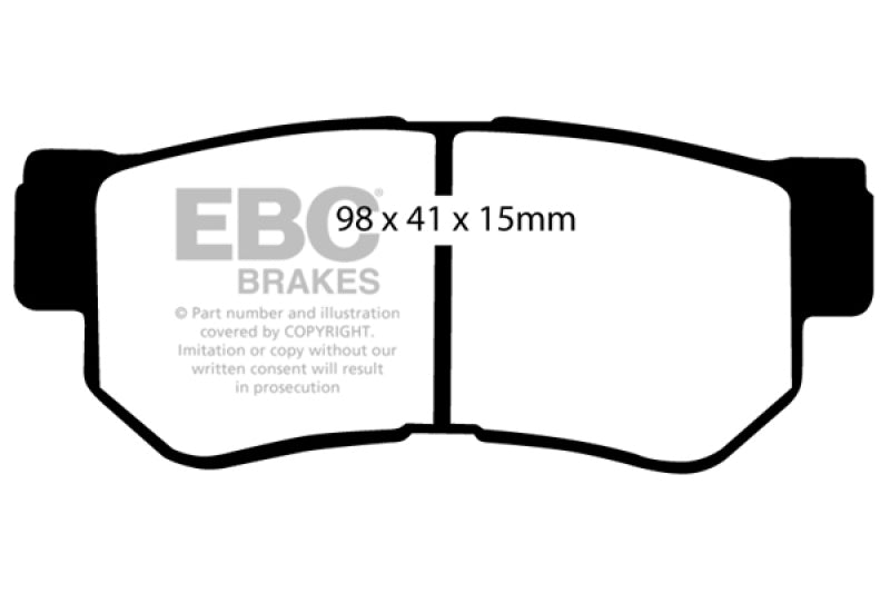 EBC 08-09 Hyundai Azera 3.3 Redstuff Rear Brake Pads