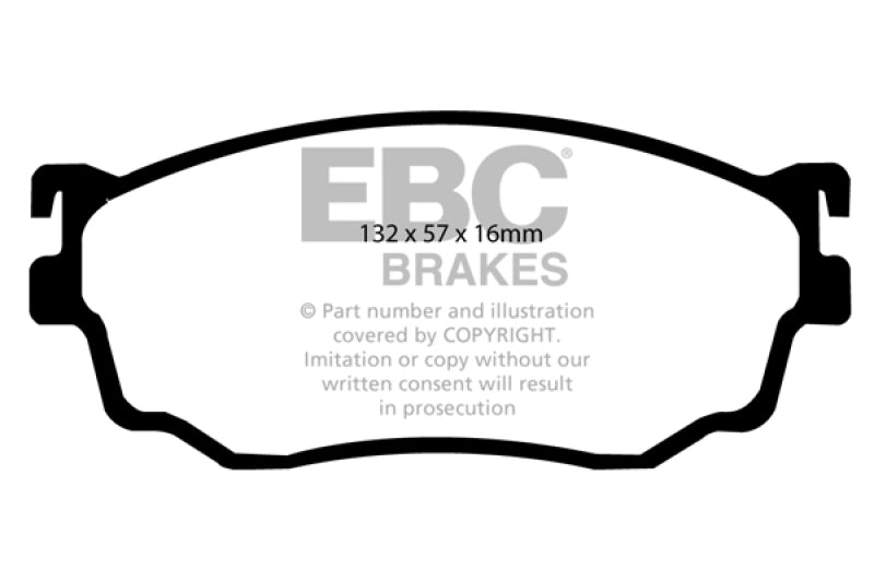 EBC 03-04 Mazda Protege 2.0 Turbo (Mazdaspeed) Redstuff Front Brake Pads