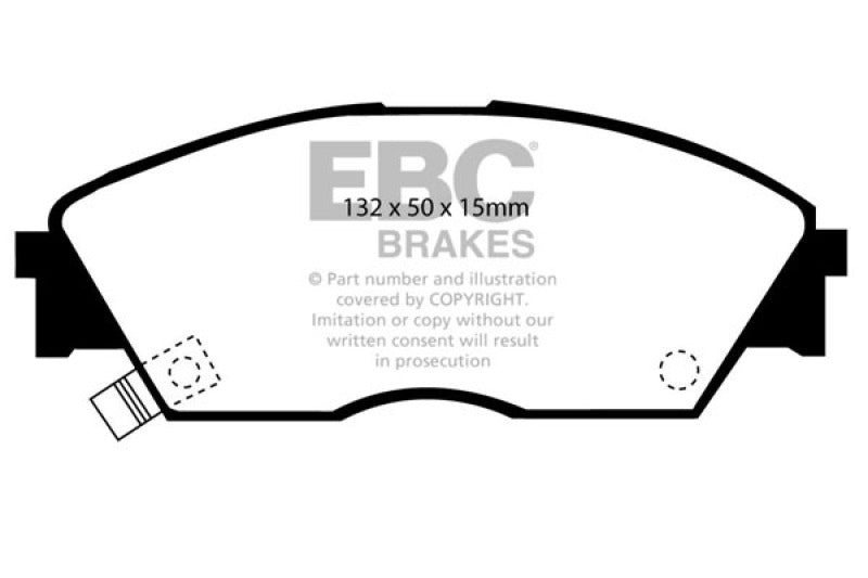 EBC 90-92 Honda Civic CRX 1.6 Si Greenstuff Front Brake Pads