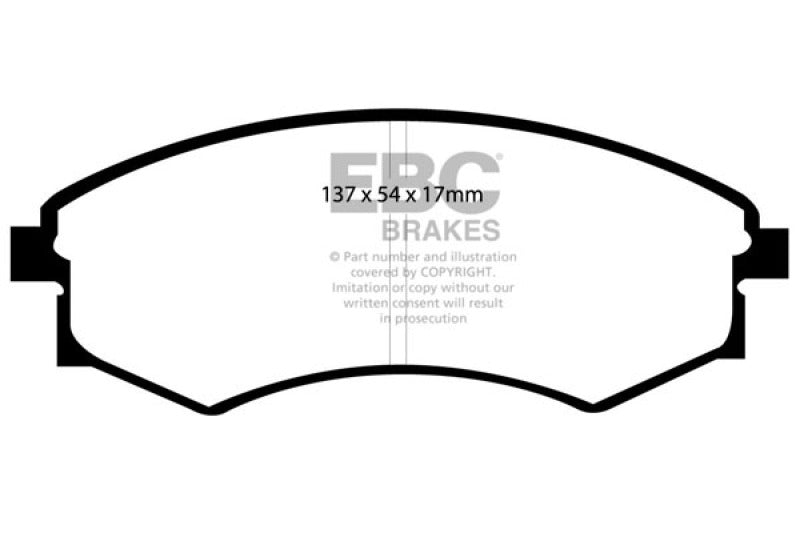 EBC 92-95 Hyundai Elantra 1.6 Yellowstuff Front Brake Pads