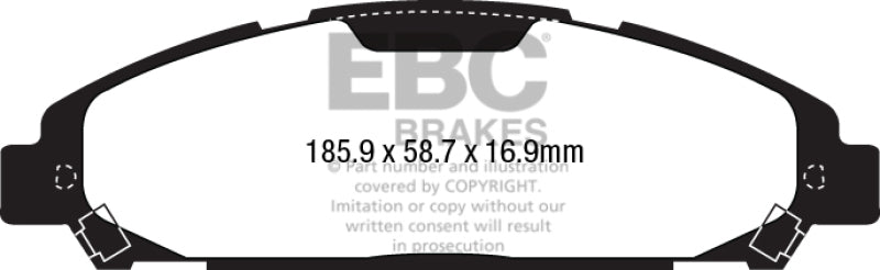 EBC 15+ Ford Mustang 2.3 Turbo Redstuff Front Brake Pads