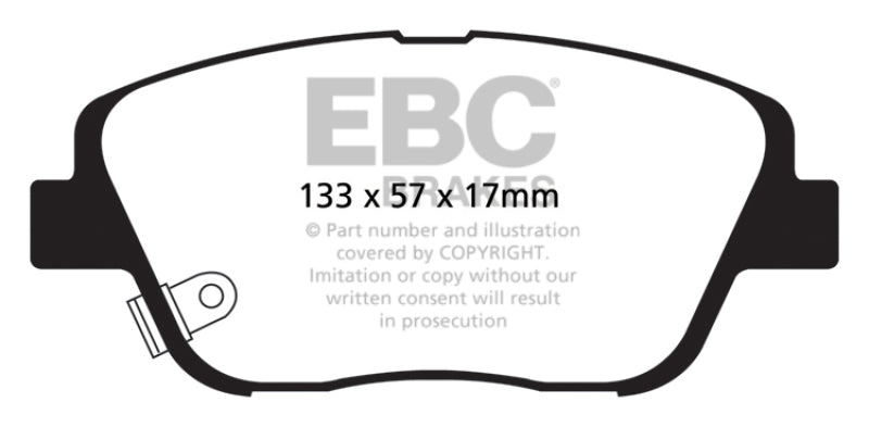EBC 10-14 Hyundai Sonata 2.0 Turbo Greenstuff Front Brake Pads