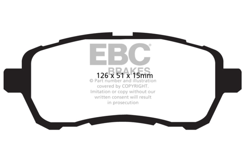 EBC 10+ Mazda 2 1.5 Greenstuff Front Brake Pads