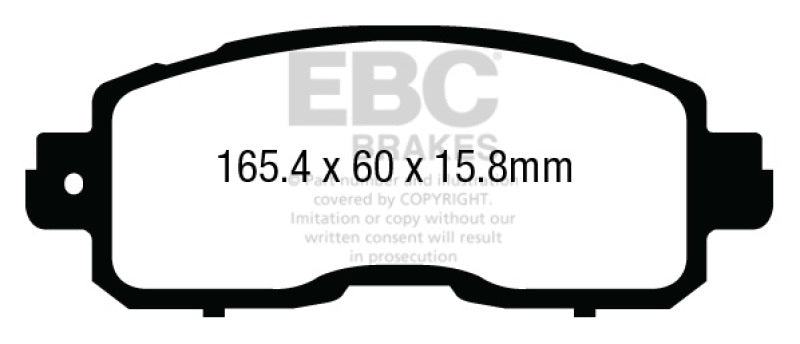 EBC 13+ Nissan Altima 2.5 (L33) Sedan Yellowstuff Front Brake Pads