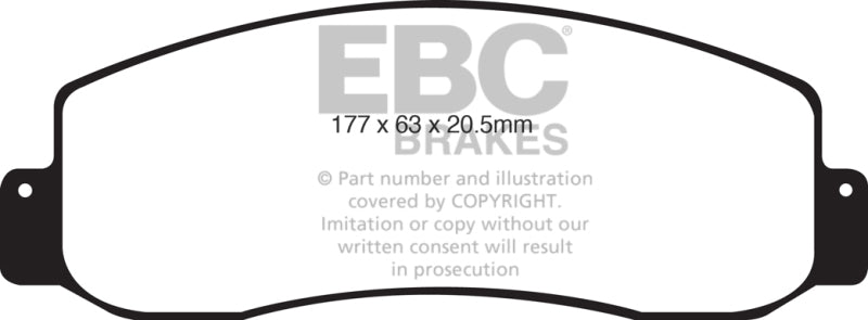 EBC 05-07 Ford F250 (inc Super Duty) 5.4 (2WD) Yellowstuff Front Brake Pads