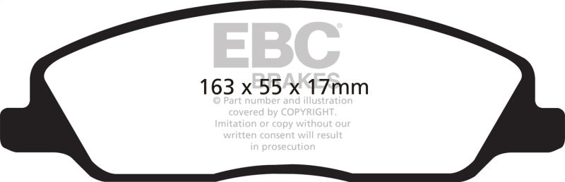EBC 10-14 Ford Mustang 3.7 Redstuff Front Brake Pads
