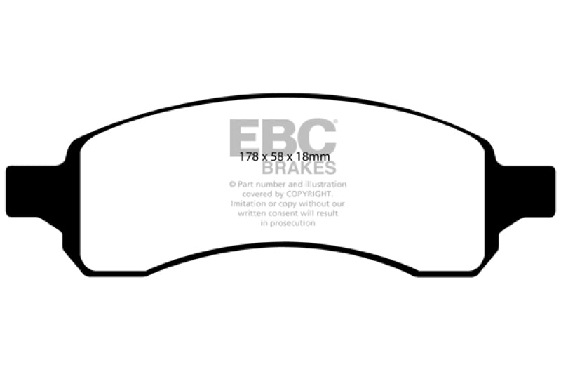 EBC 07+ Buick Enclave 3.6 Yellowstuff Front Brake Pads