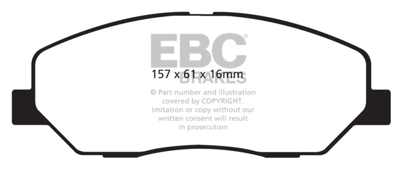 EBC 08-10 Hyundai Genesis 3.8 Yellowstuff Front Brake Pads
