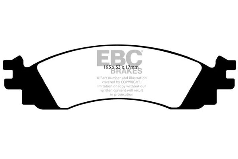 EBC 06-10 Ford Explorer 4.0 2WD Yellowstuff Front Brake Pads