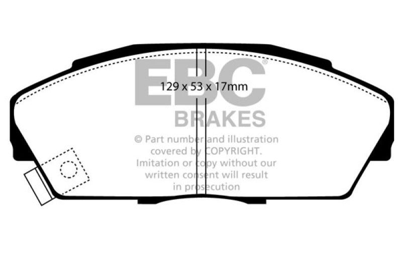 EBC 92-94 Acura Integra 1.7 Vtec Redstuff Front Brake Pads