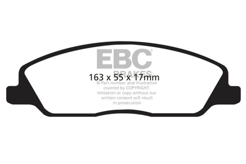 EBC 10-14 Ford Mustang 3.7 Redstuff Front Brake Pads