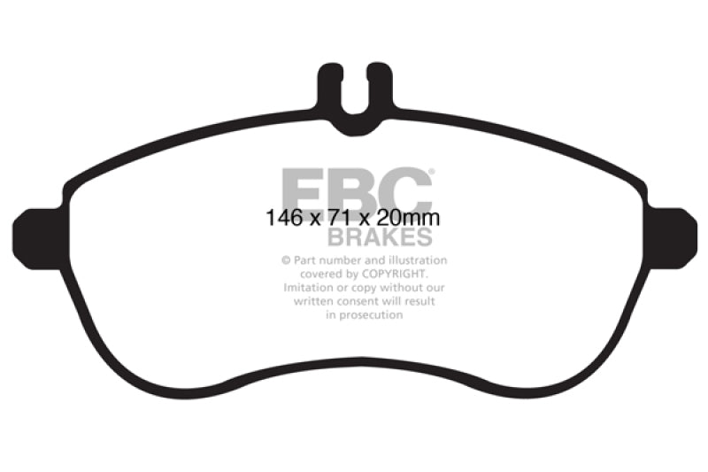 EBC 12-14 Mercedes-Benz C250 (W204) 1.8 Turbo Greenstuff Front Brake Pads