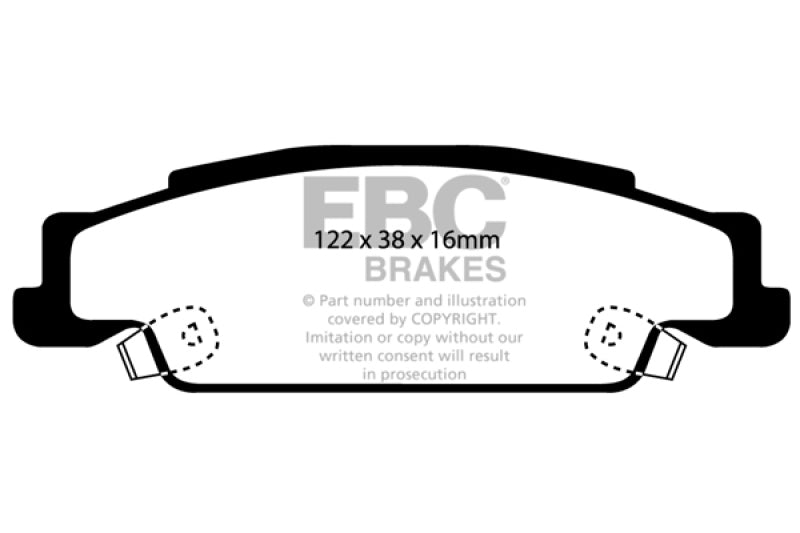 EBC 02-05 Cadillac CTS 2.6 Yellowstuff Rear Brake Pads